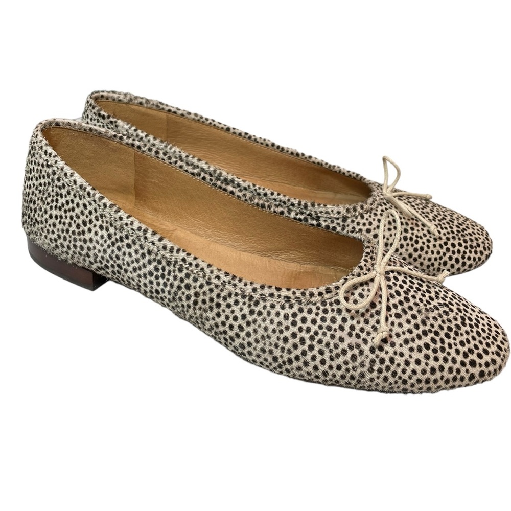 Madewell The Adelle Ballet Flat in Spot Dot Calf Hair Size 9